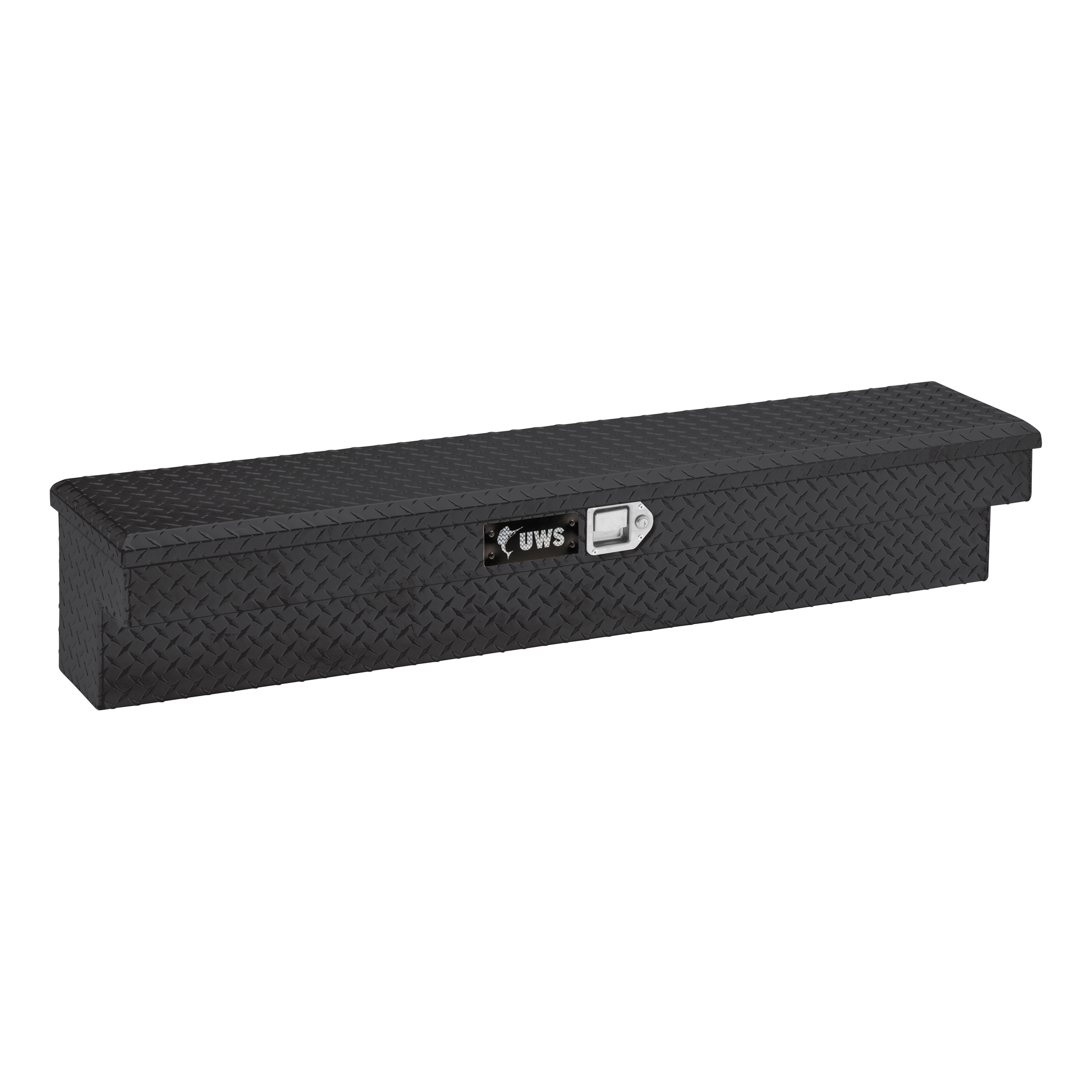 UWS, 48in. Truck Side Tool Box, Width 48 in, Material Aluminum, Color Finish Gloss Black, Model# EC30102